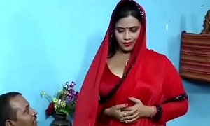 X-rated dealings blear be gainful to bhabhi far Red saree wi - YouTube MP4 porn flick
